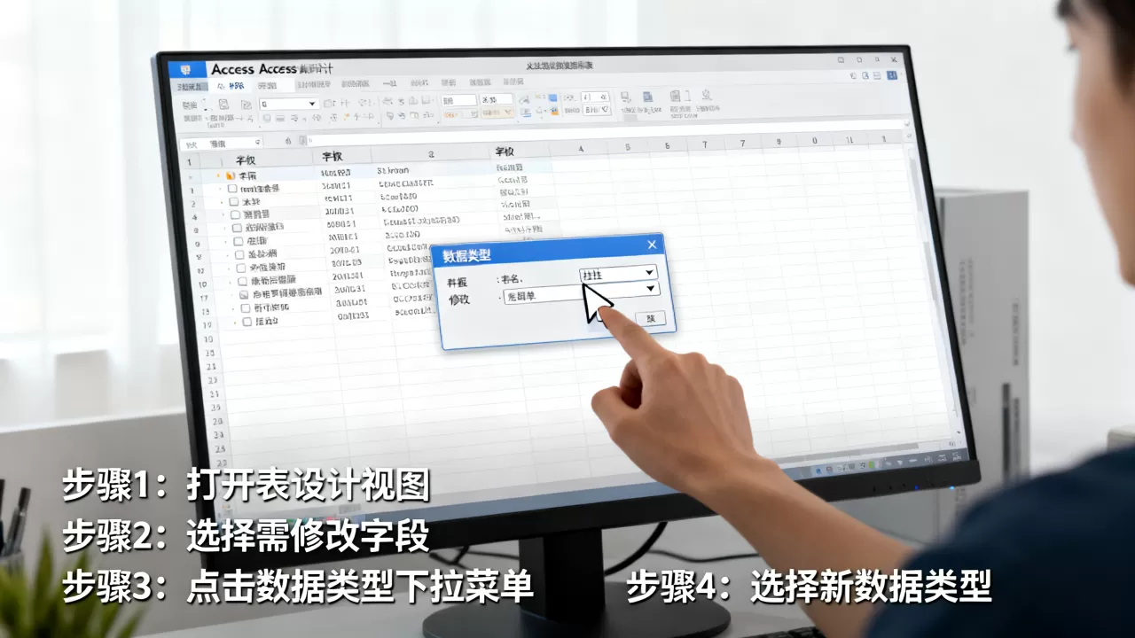 Access数据库表格如何更新数据类型?access数据库修改字段类型 Access数据库表格如何更新数据类型?access数据库修改字段类型