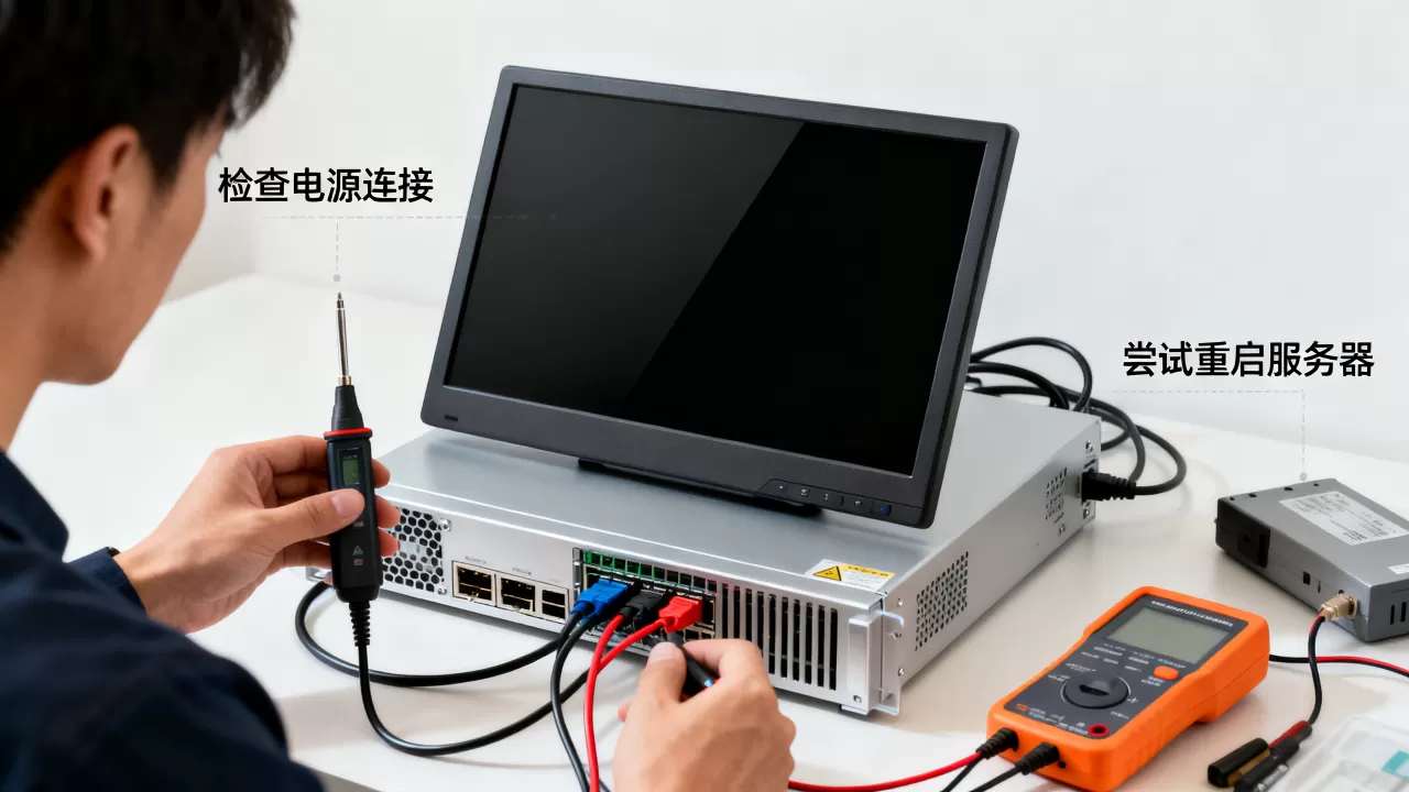 服务器能开机但进不去系统怎么办?服务器开机黑屏无显示 服务器能开机但进不去系统怎么办?服务器开机黑屏无显示