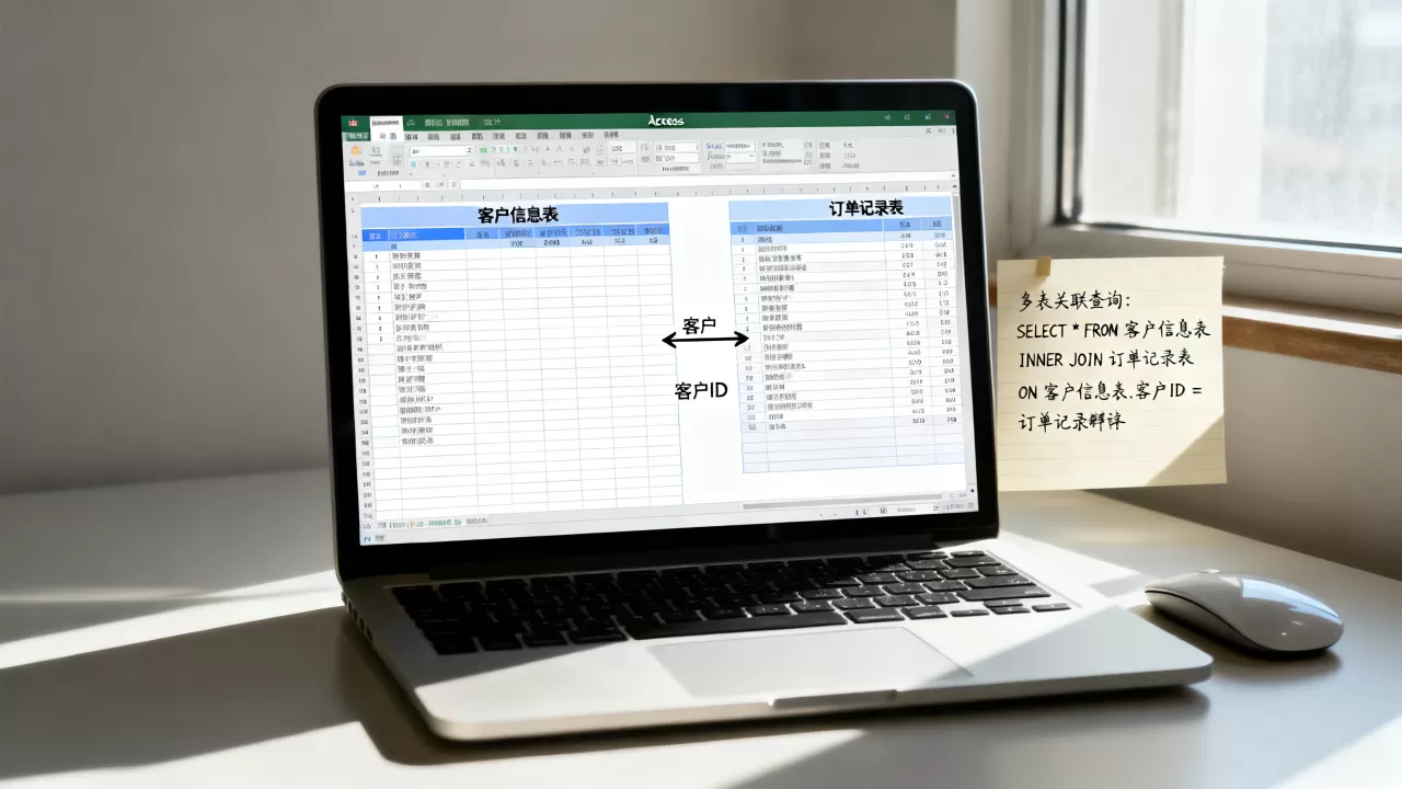 如何建立access数据库表关系？access数据库多表关联查询