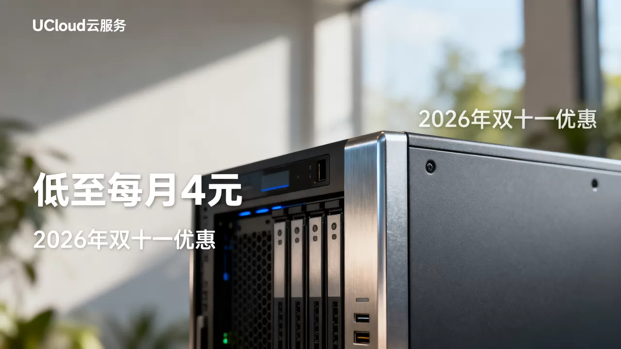 UCloud云服务器低至每月4元是真的吗？2026年双十一云服务器优惠攻略