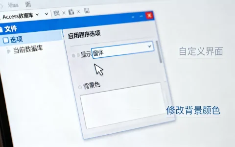 Access数据库界面如何自定义？access数据库怎么修改背景颜色