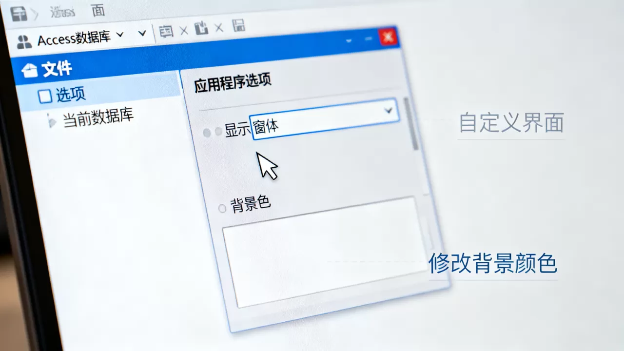 Access数据库界面如何自定义?access数据库怎么修改背景颜色 Access数据库界面如何自定义?access数据库怎么修改背景颜色