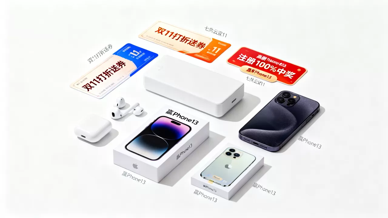 七牛云双11打折送券是真的吗？七牛云注册100%中奖赢iPhone13