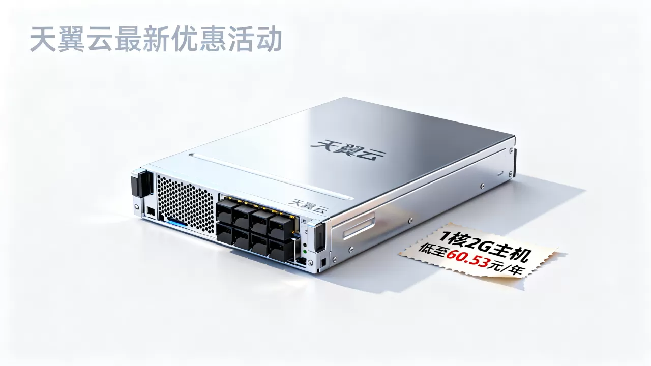 天翼云1核2G主机低至60.53元/年是真的吗？天翼云主机最新优惠活动