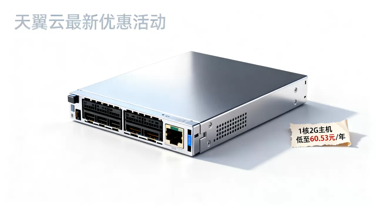 天翼云1核2G主机低至60.53元/年是真的吗？天翼云主机最新优惠活动