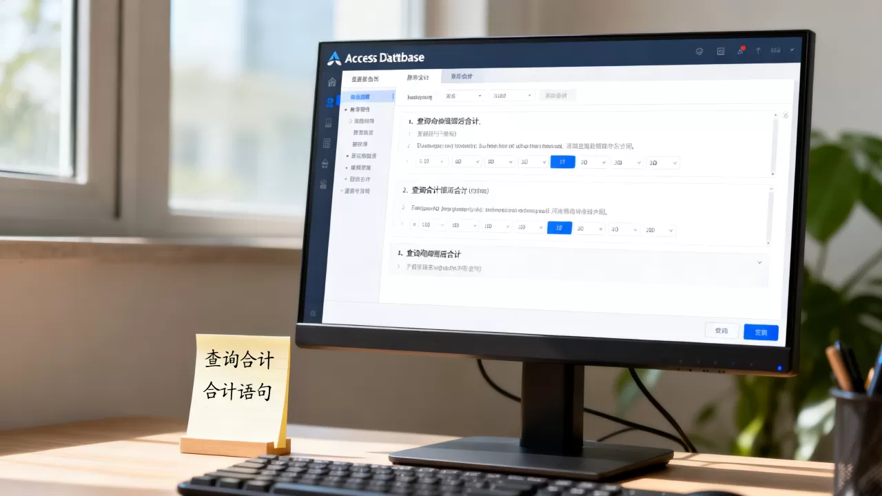 access数据库查询合计怎么做？access数据库查询合计语句
