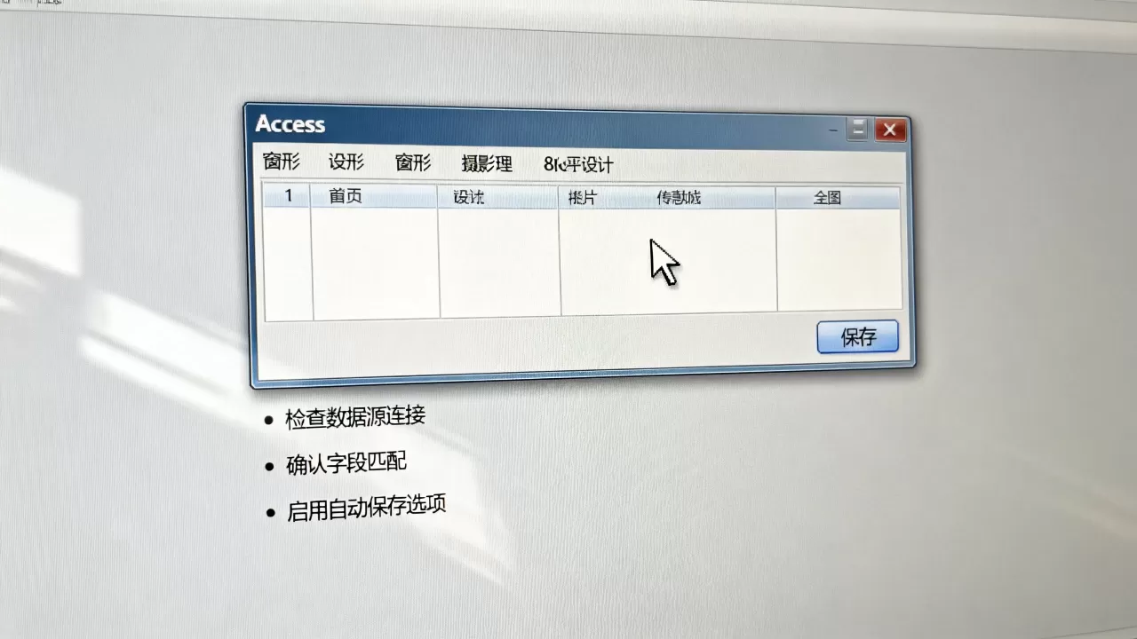 Access窗体保存数据库失败怎么办?如何设置窗体自动保存记录 Access窗体保存数据库失败怎么办?如何设置窗体自动保存记录