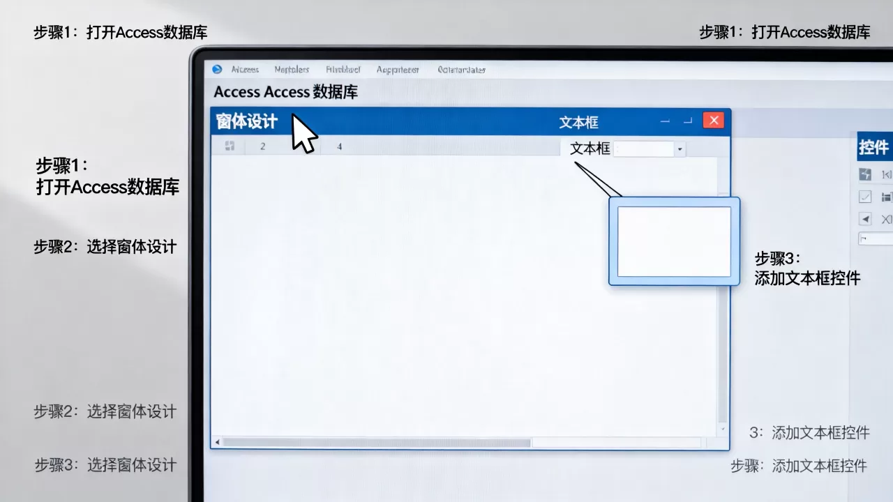 如何在access数据库增加文本框?access添加文本控件方法 如何在access数据库增加文本框?access添加文本控件方法