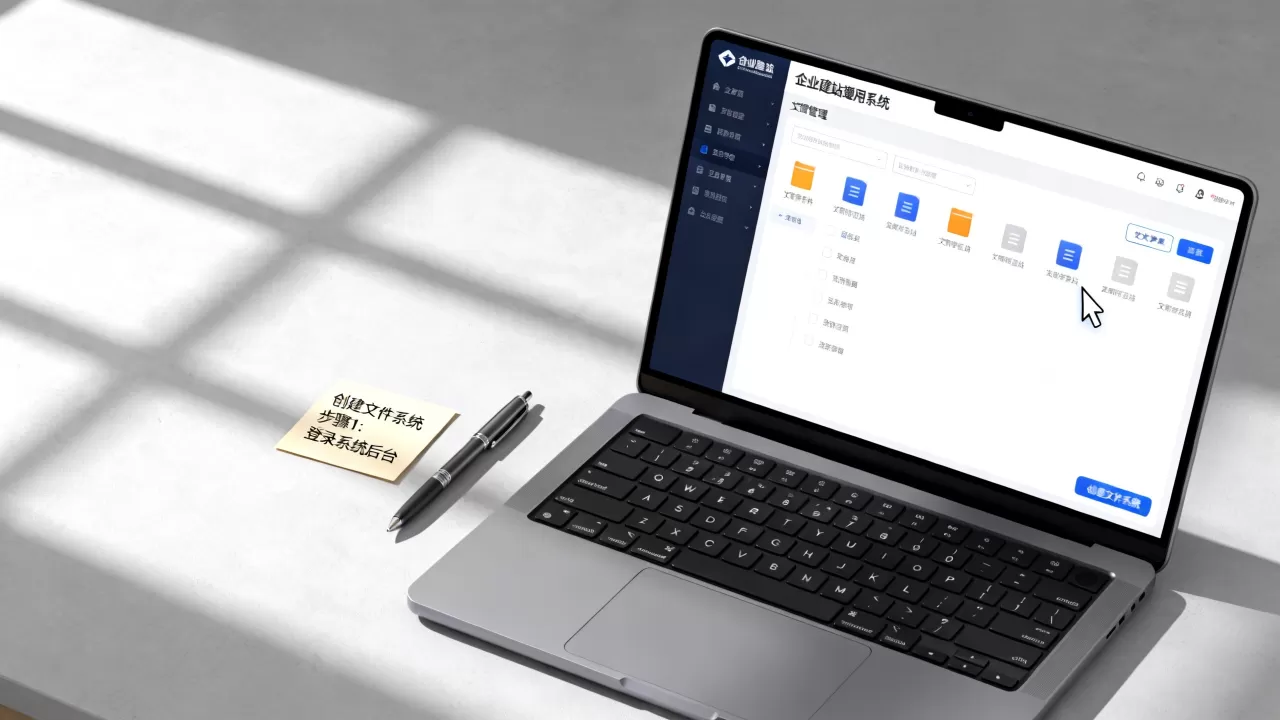 企业建站通用系统怎么创建文件系统？企业建站通用系统教程