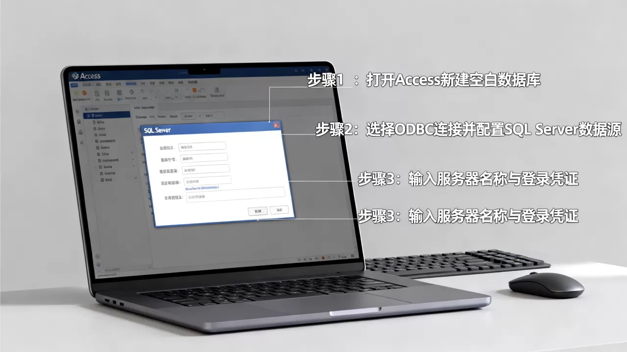 如何用Access直接操作SQL数据库？access连接sqlserver详细教程