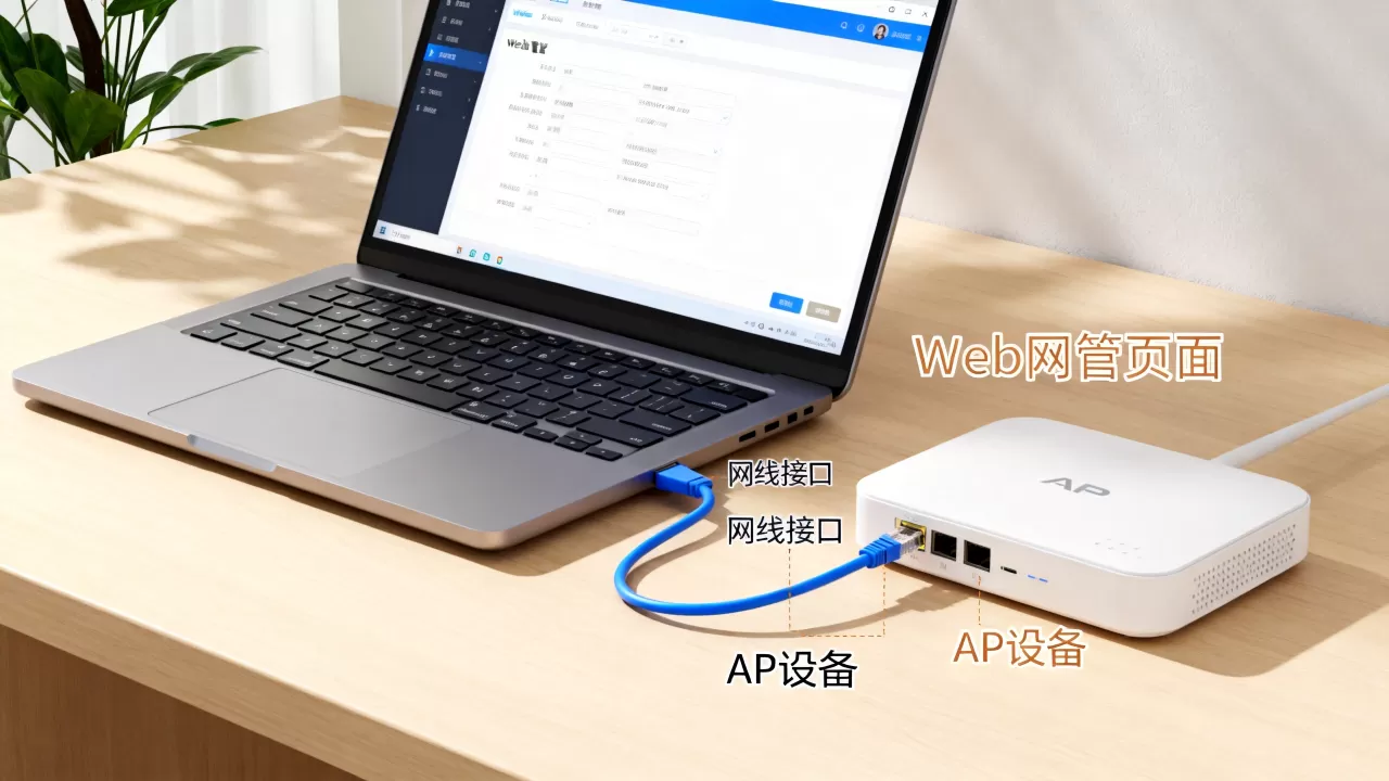 笔记本插网线不识别怎么办？AP通过Web网管方式上线配置