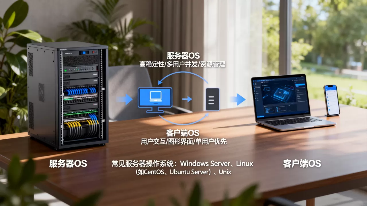服务器os和客户端os区别是什么，服务器操作系统有哪些