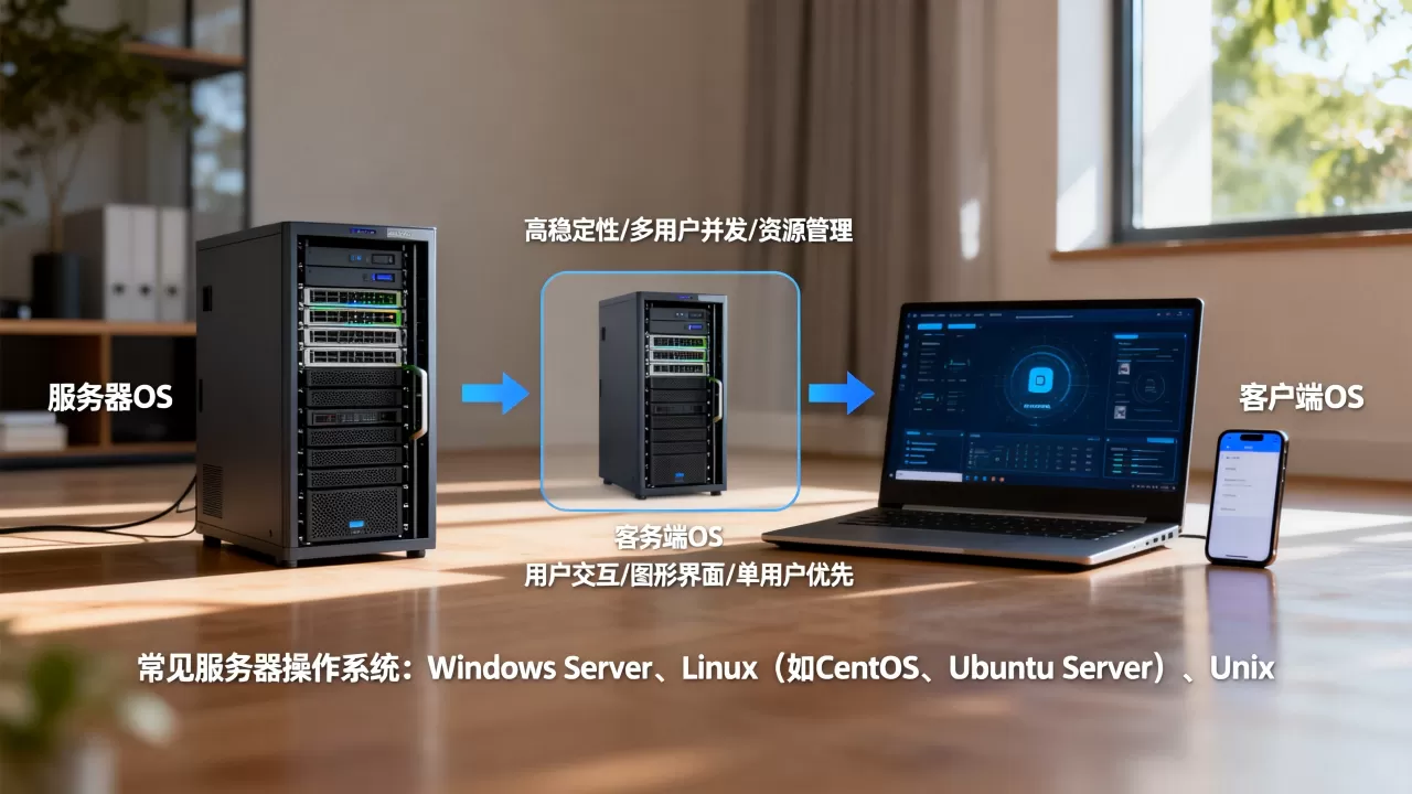服务器os和客户端os区别是什么，服务器操作系统有哪些