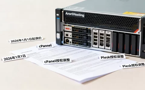 ARDHosting 2026年1月1日起调价是真的吗？cPanel Plesk授权价格调整详情