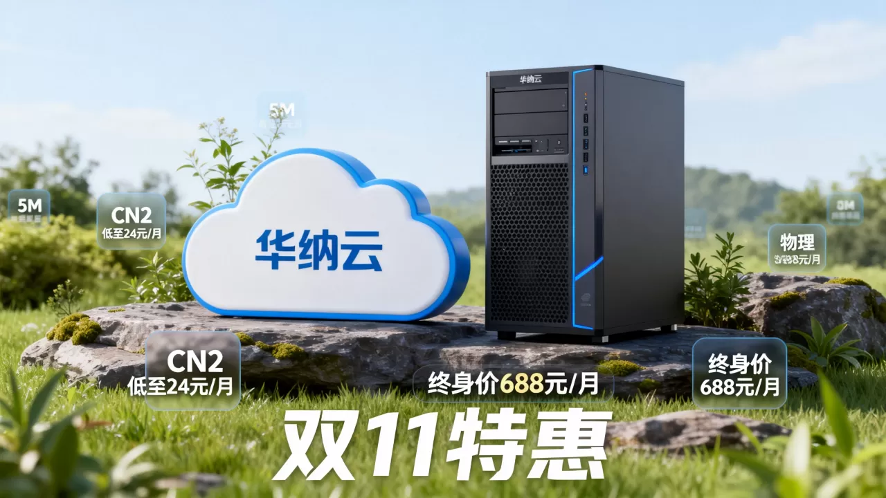 华纳云双11云服务器5M CN2低至24元/月值得买吗？华纳云物理服务器终身价688元/月