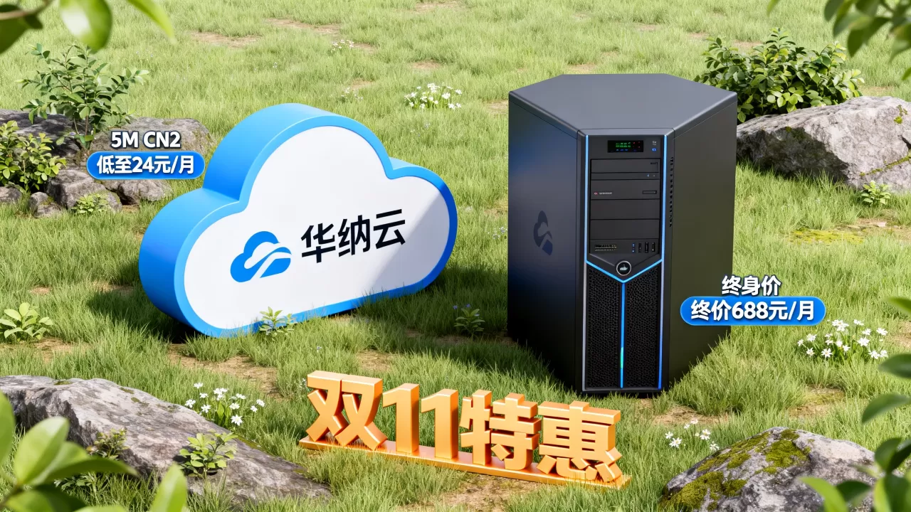 华纳云双11云服务器5M CN2低至24元/月值得买吗？华纳云物理服务器终身价688元/月