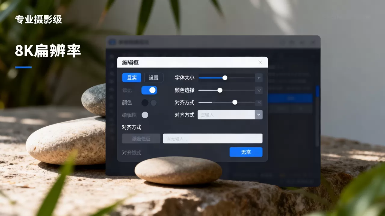 编辑框设置界面怎么改？