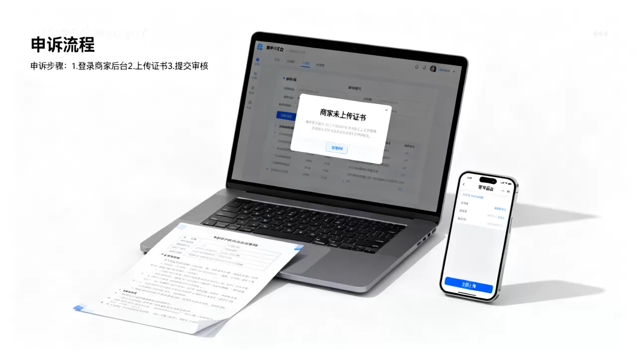 商家显示未上传证书怎么办？商家未上传证书怎么申诉