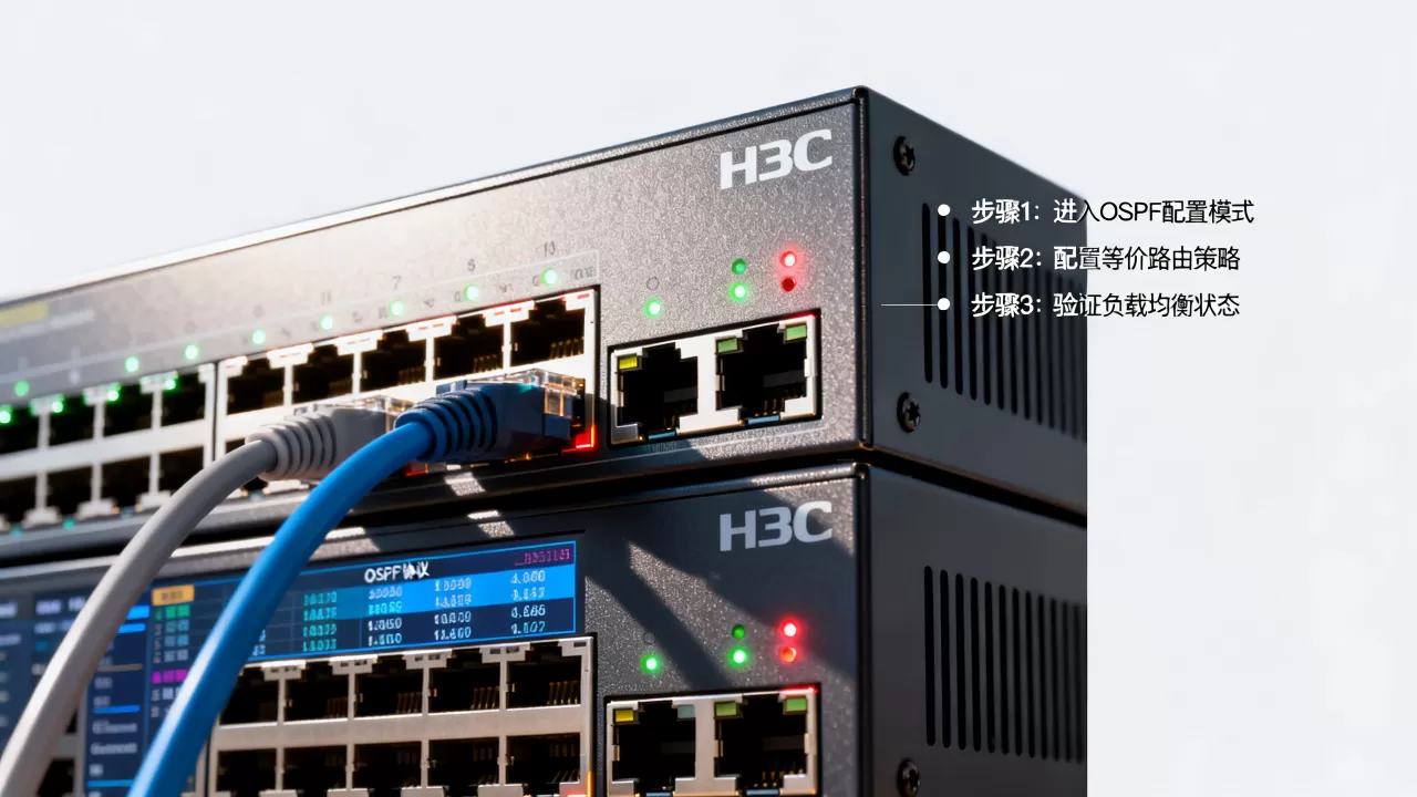 H3C OSPF等价负载均衡如何实现?配置步骤详解 H3C OSPF等价负载均衡如何实现?配置步骤详解