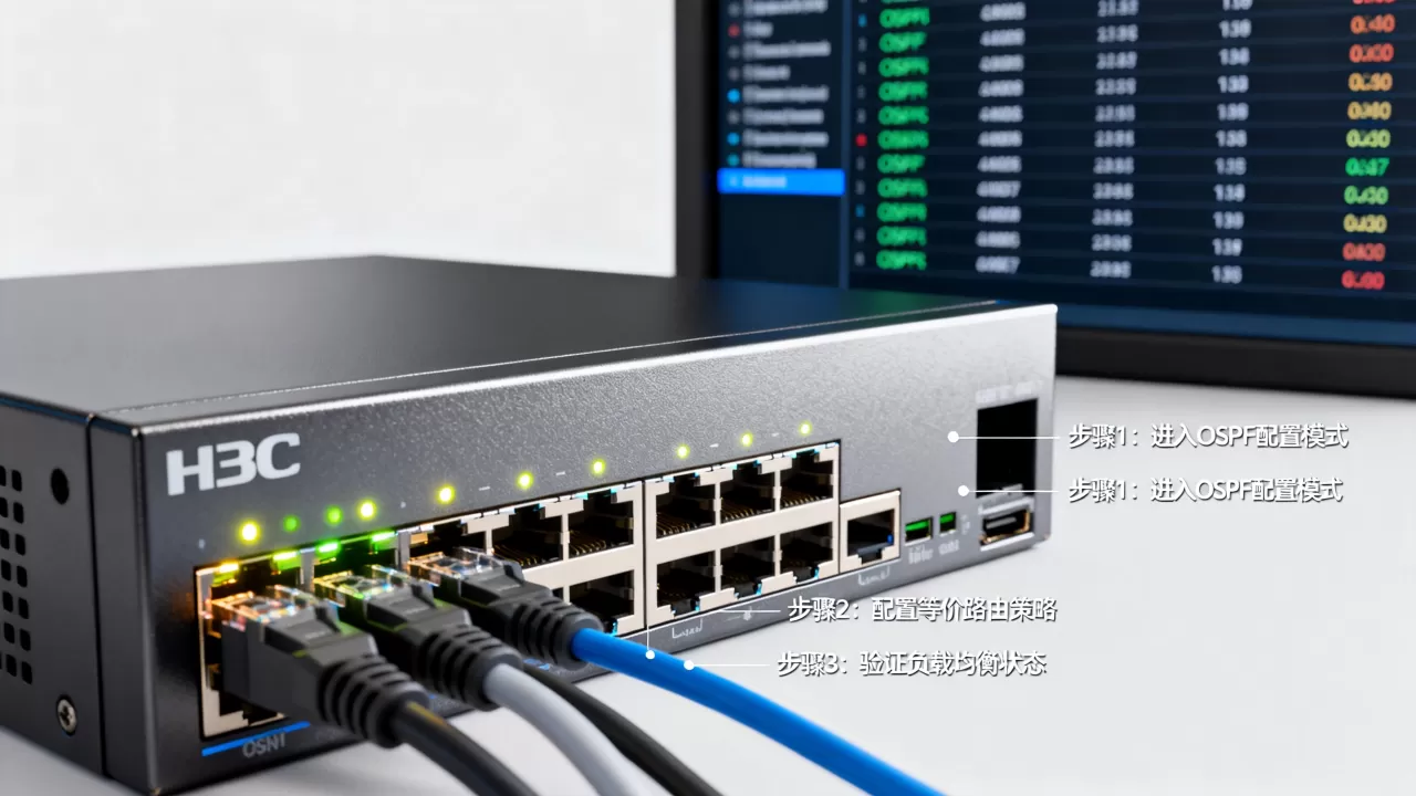 H3C OSPF等价负载均衡如何实现?配置步骤详解 H3C OSPF等价负载均衡如何实现?配置步骤详解