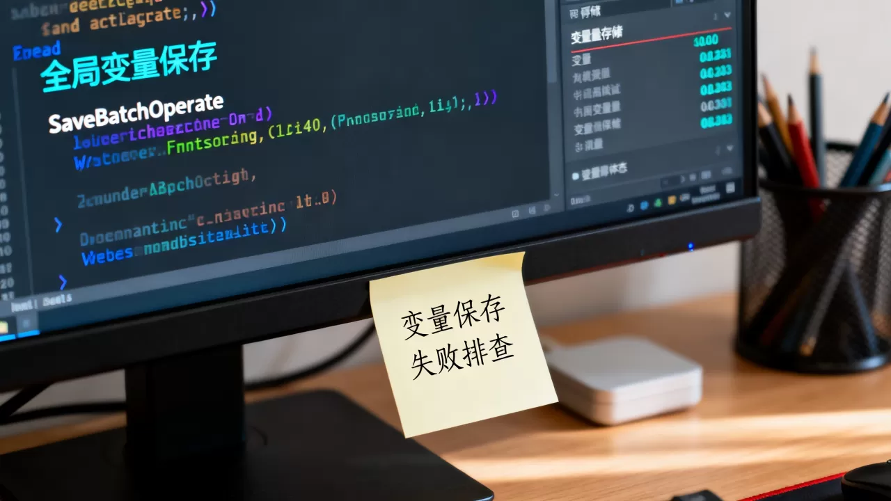 如何保存全局变量?SaveBatchOperate保存变量失败怎么办 如何保存全局变量?SaveBatchOperate保存变量失败怎么办