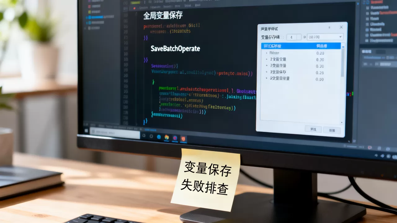 如何保存全局变量?SaveBatchOperate保存变量失败怎么办 如何保存全局变量?SaveBatchOperate保存变量失败怎么办