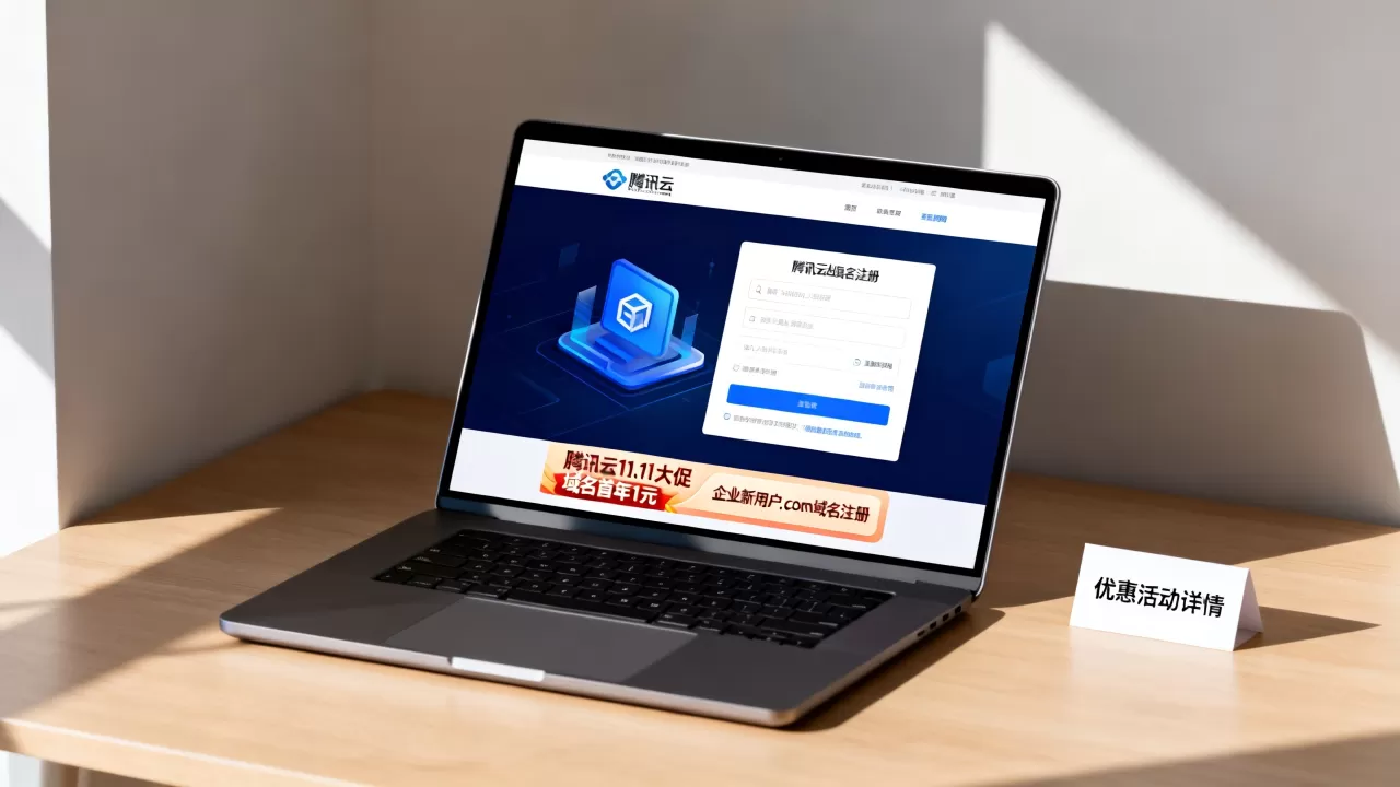 腾讯云11.11大促域名首年1元,企业新用户.com域名注册优惠活动详情 腾讯云11.11大促域名首年1元,企业新用户.com域名注册优惠活动详情