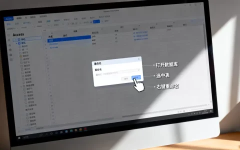 如何修改Access数据库表名？Access修改表名详细步骤