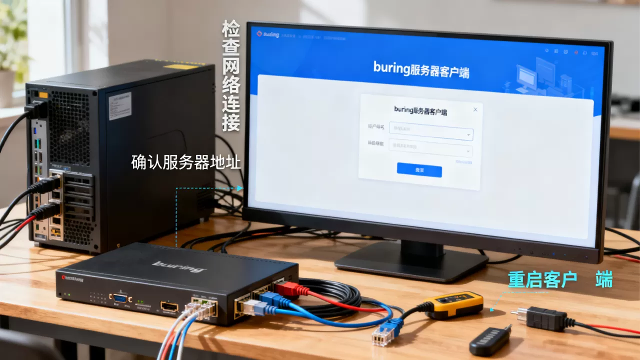 buring服务器客户端怎么连接？buring服务器客户端连接失败怎么办