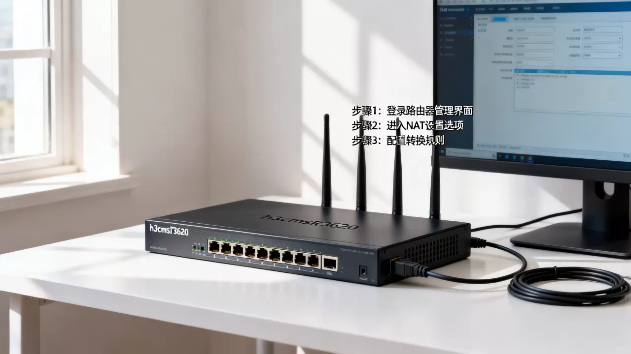 h3cmsr3620路由器nat转换怎么设置？