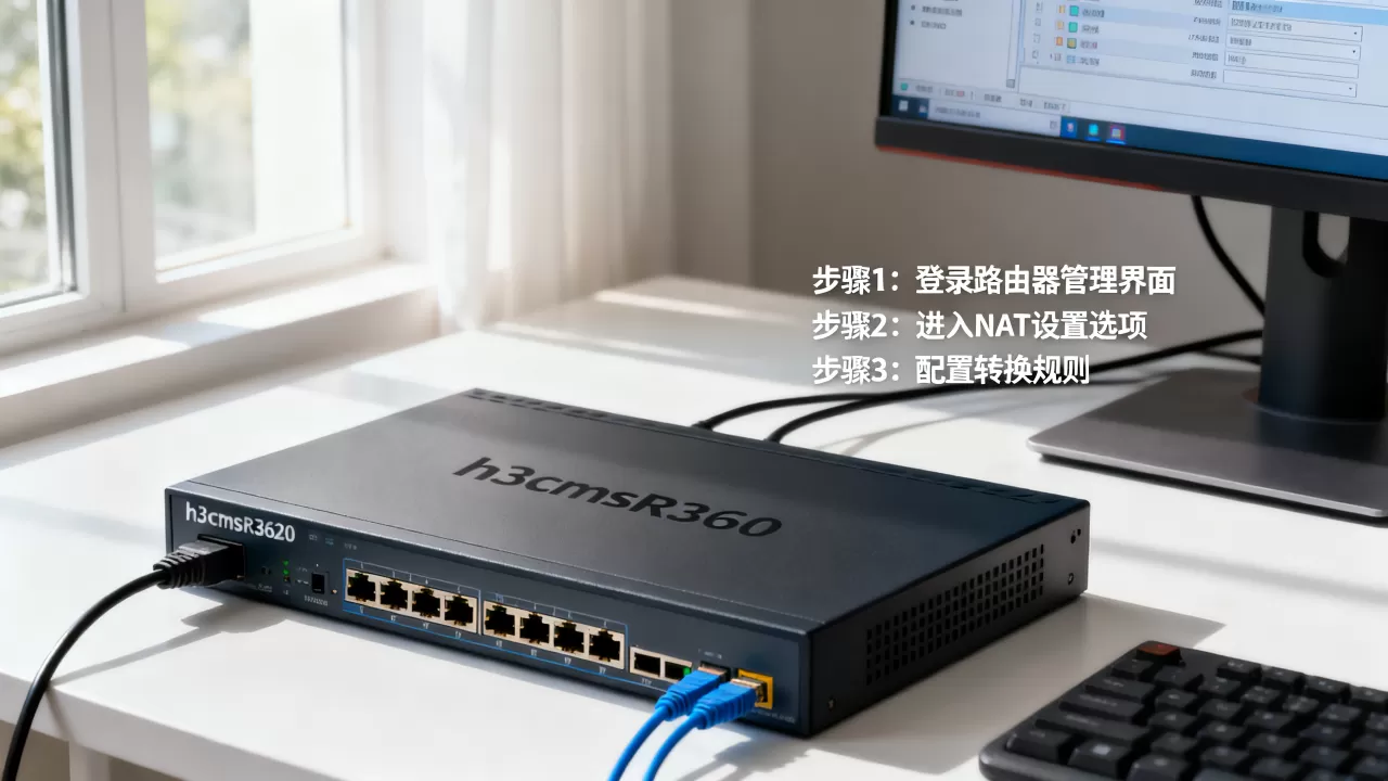 h3cmsr3620路由器nat转换怎么设置？