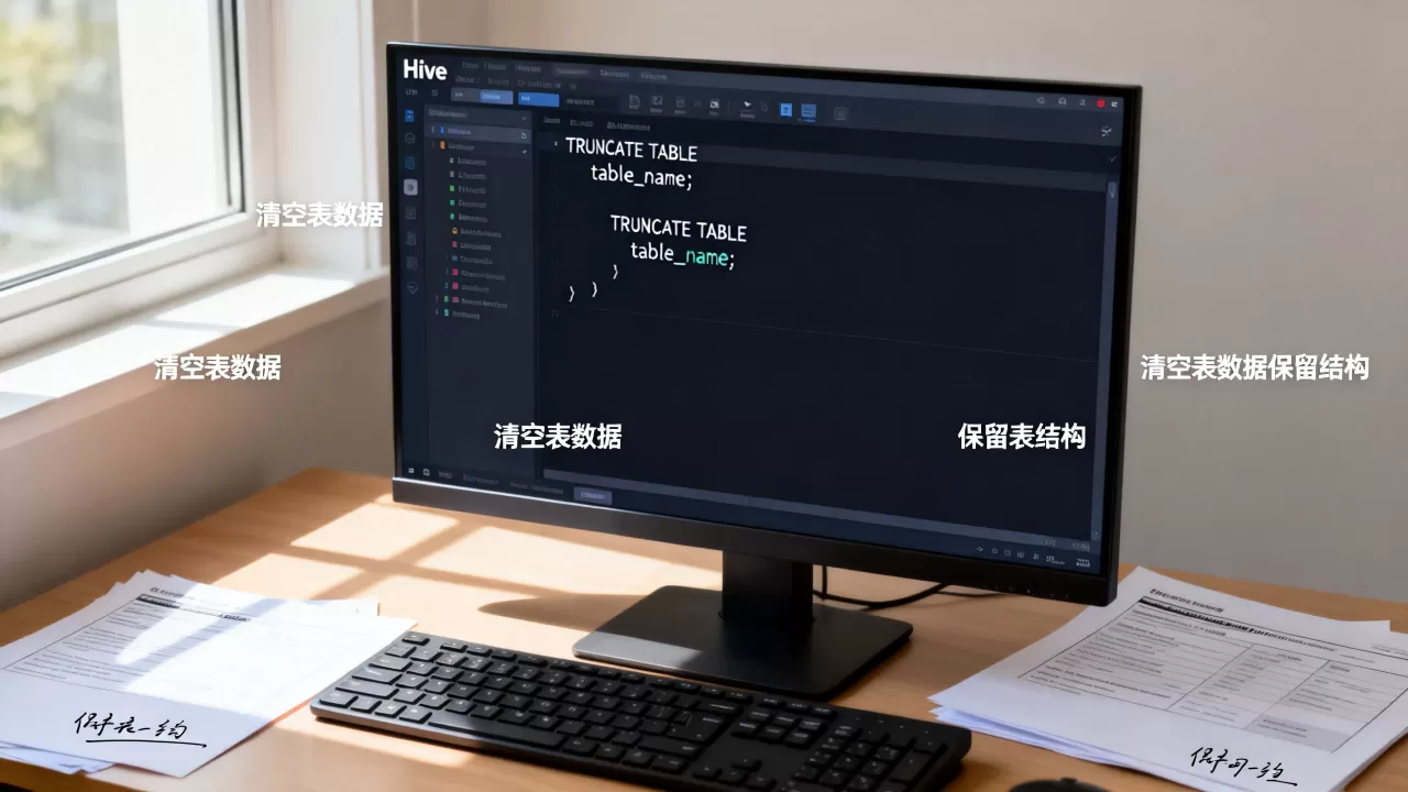 Hive表清空数据库怎么操作？Hive清空表数据保留表结构