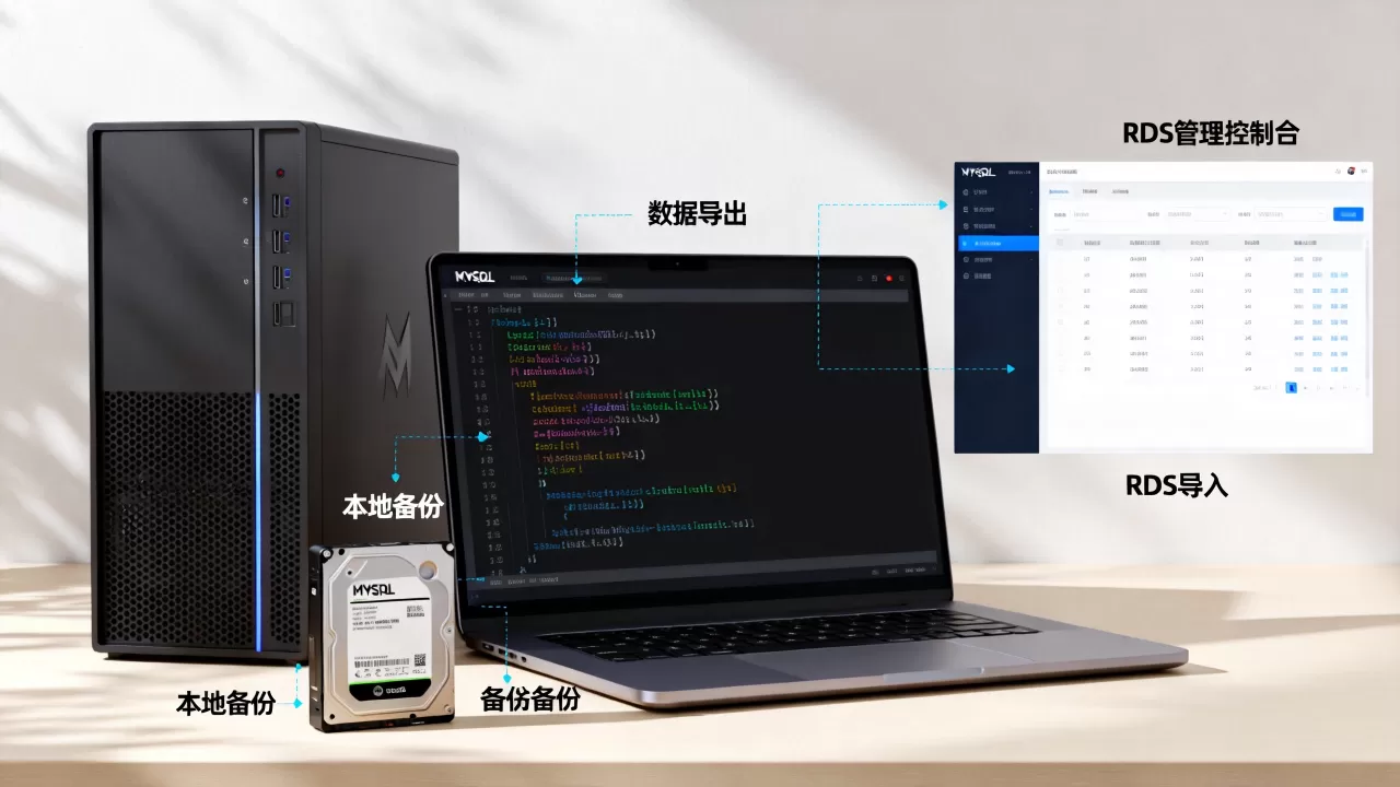 如何本地备份MySQL数据库？本地MySQL迁移到RDS for MySQL步骤详解