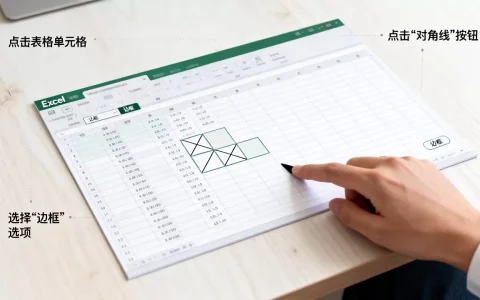 Excel表格怎么画对角线？excel表格画对角线的方法