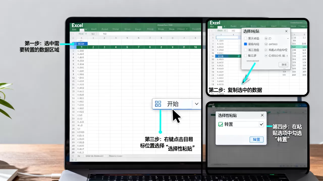 Excel转置功能在哪里找?Excel数据行列互换具体操作步骤 Excel转置功能在哪里找?Excel数据行列互换具体操作步骤