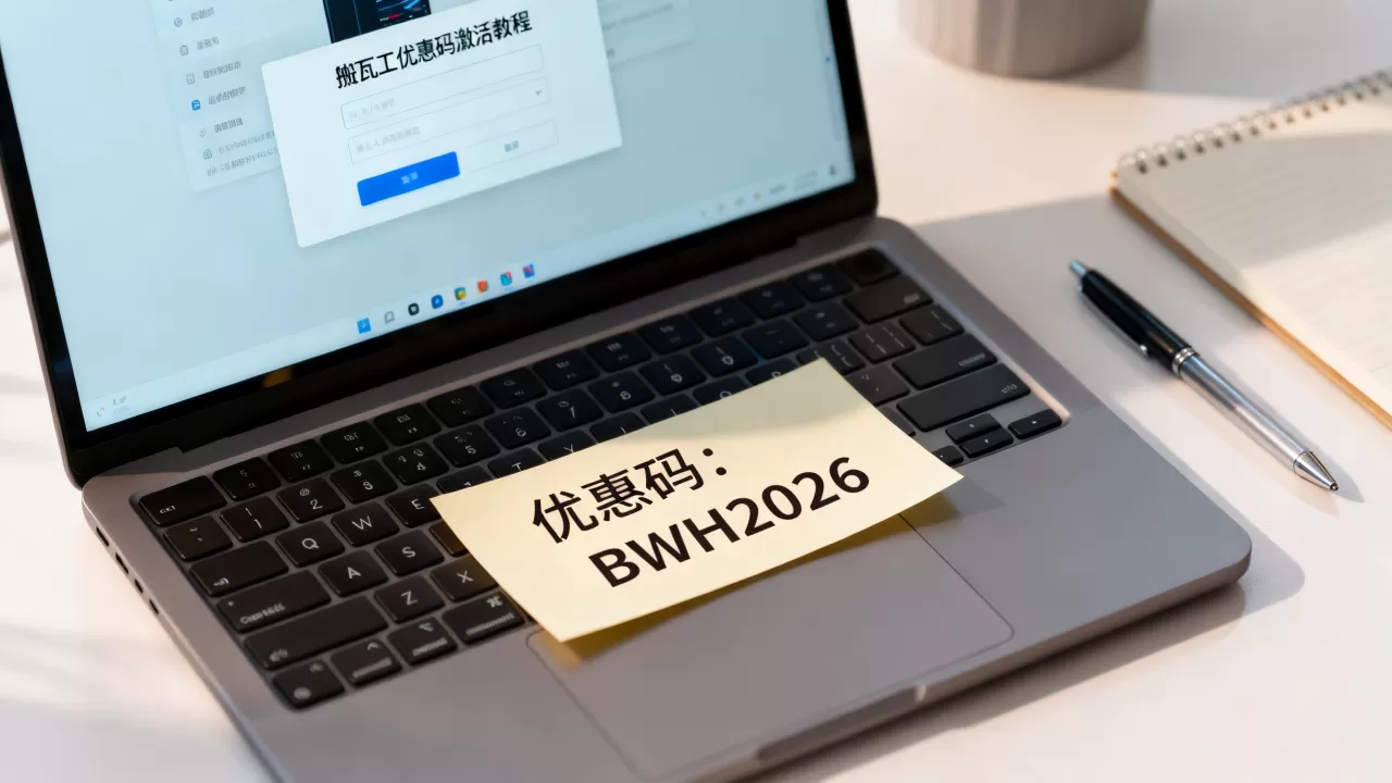 搬瓦工优惠码怎么用?2026最新激活教程 搬瓦工优惠码怎么用?2026最新激活教程