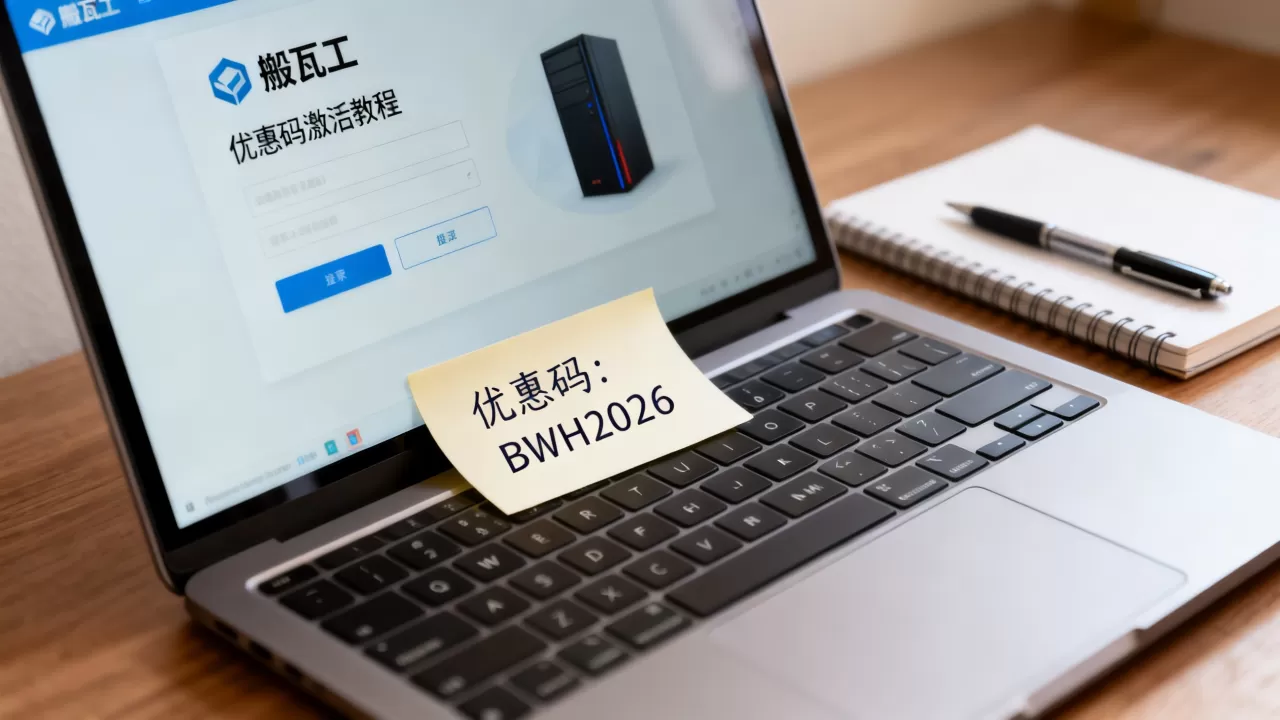 搬瓦工优惠码怎么用?2026最新激活教程 搬瓦工优惠码怎么用?2026最新激活教程