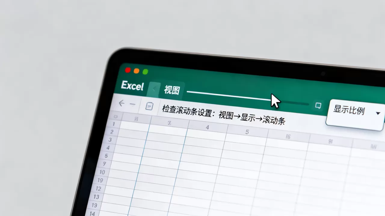 Excel滚动条显示不出来怎么办?Excel表格滚动条不见了 Excel滚动条显示不出来怎么办?Excel表格滚动条不见了