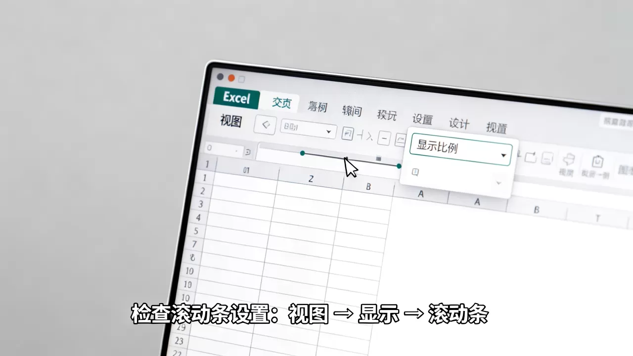 Excel滚动条显示不出来怎么办?Excel表格滚动条不见了 Excel滚动条显示不出来怎么办?Excel表格滚动条不见了