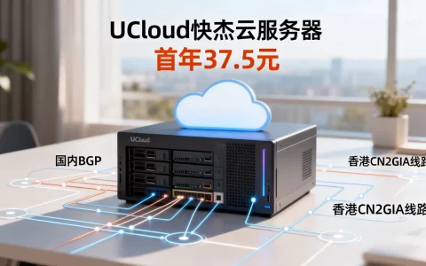UCloud快杰云服务器首年37.5元是真的吗？国内BGP香港CN2GIA线路怎么选