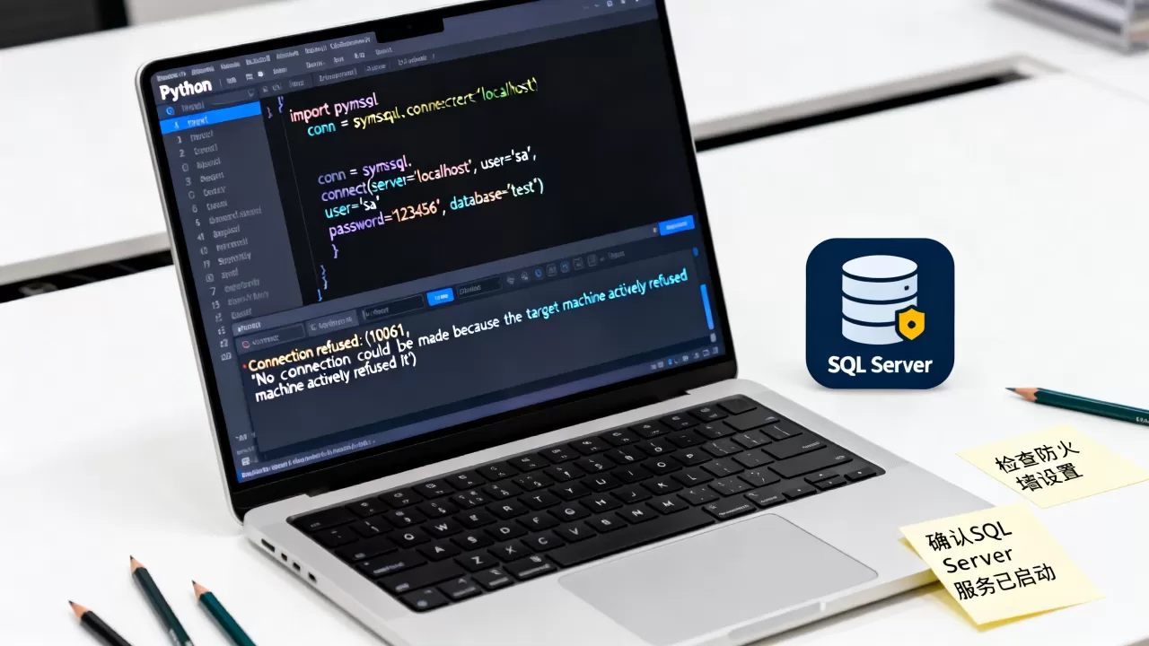pymssql python怎么连接数据库?python连接sql server报错怎么解决 pymssql python怎么连接数据库?python连接sql server报错怎么解决