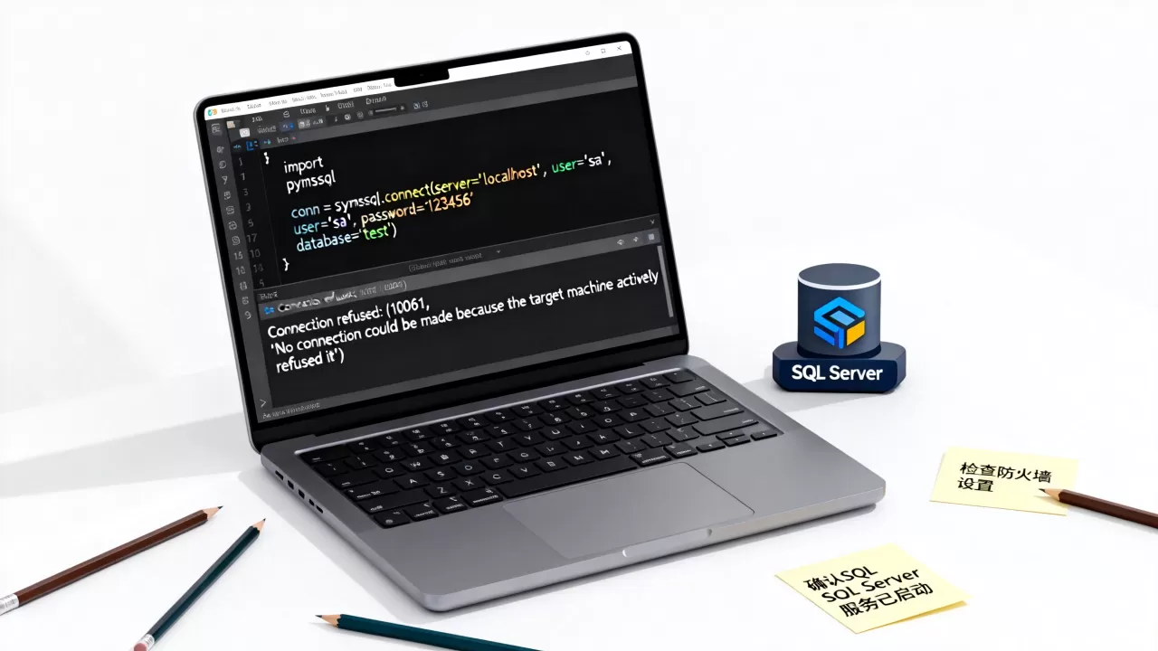 pymssql python怎么连接数据库?python连接sql server报错怎么解决 pymssql python怎么连接数据库?python连接sql server报错怎么解决