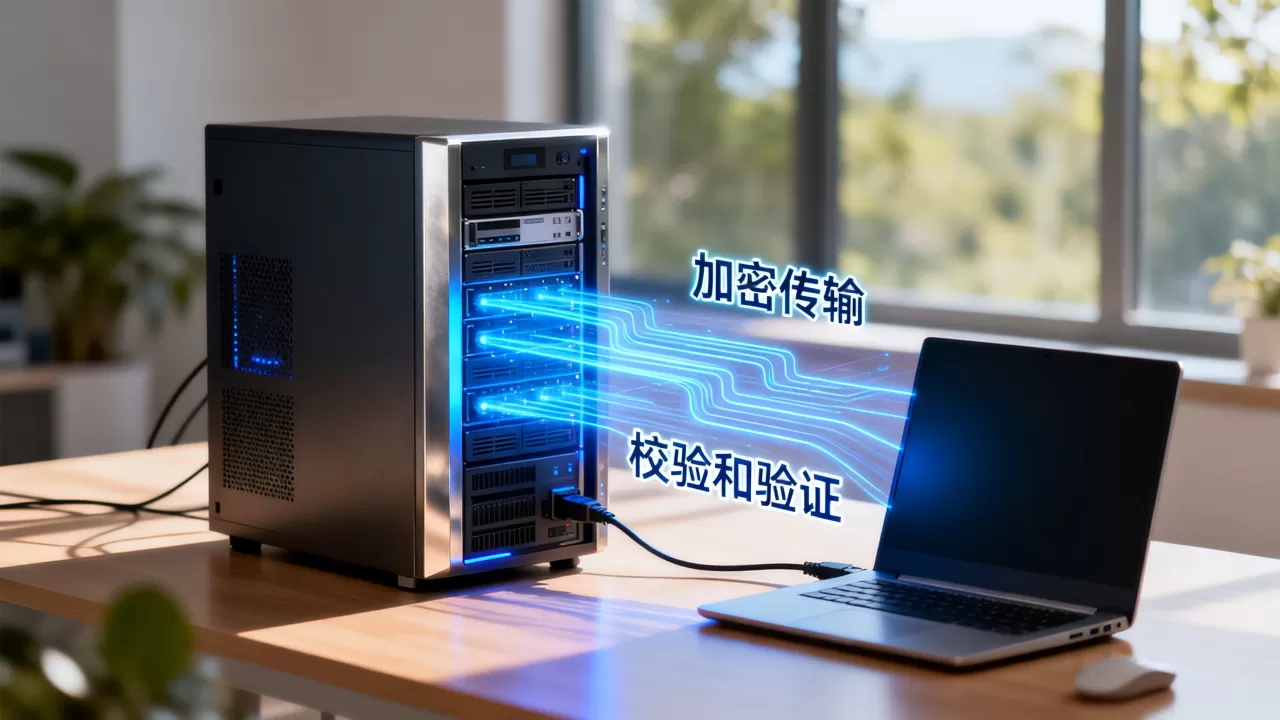 服务器发数据给客户端时，如何确保数据传输的安全性与完整性？