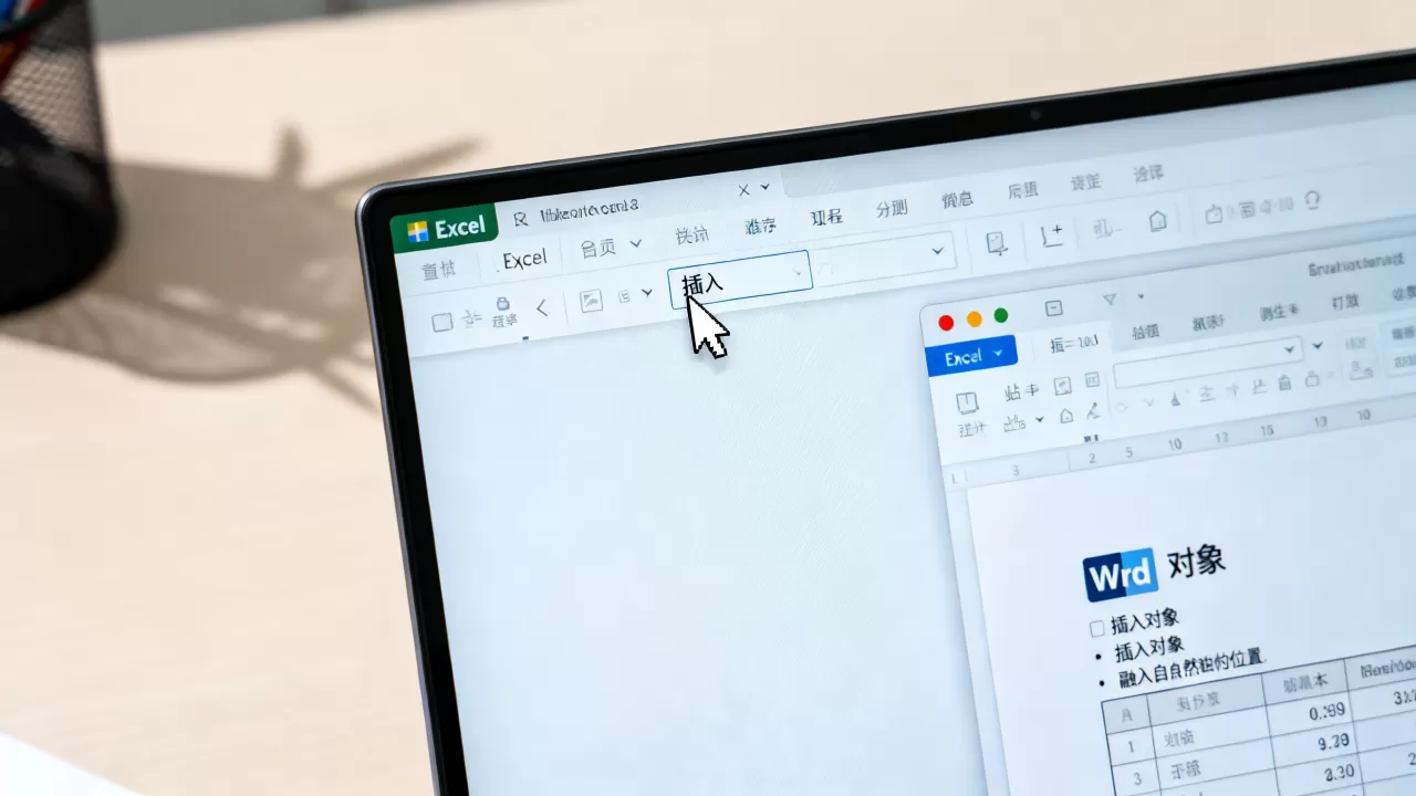 如何在Excel中嵌入Word文档？Excel插入Word对象具体步骤