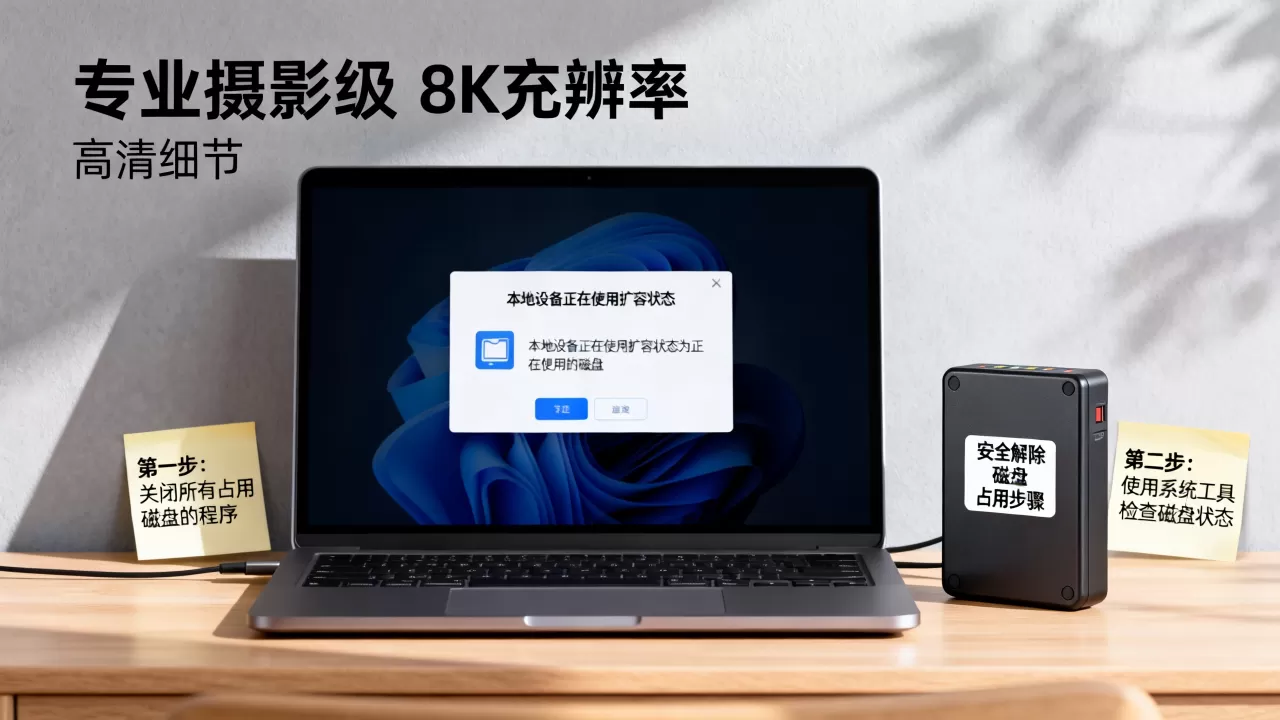 本地设备正在使用扩容状态为正在使用的磁盘怎么办?如何安全解除磁盘占用 本地设备正在使用扩容状态为正在使用的磁盘怎么办?如何安全解除磁盘占用