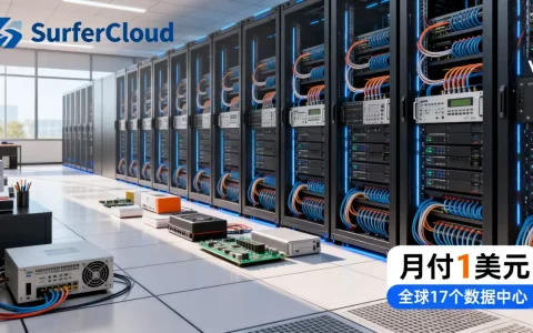 SurferCloud月付1美元VPS靠谱吗？全球17个数据中心VPS推荐