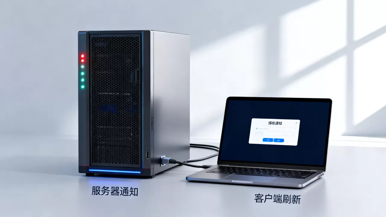 服务器如何通知客户端刷新？