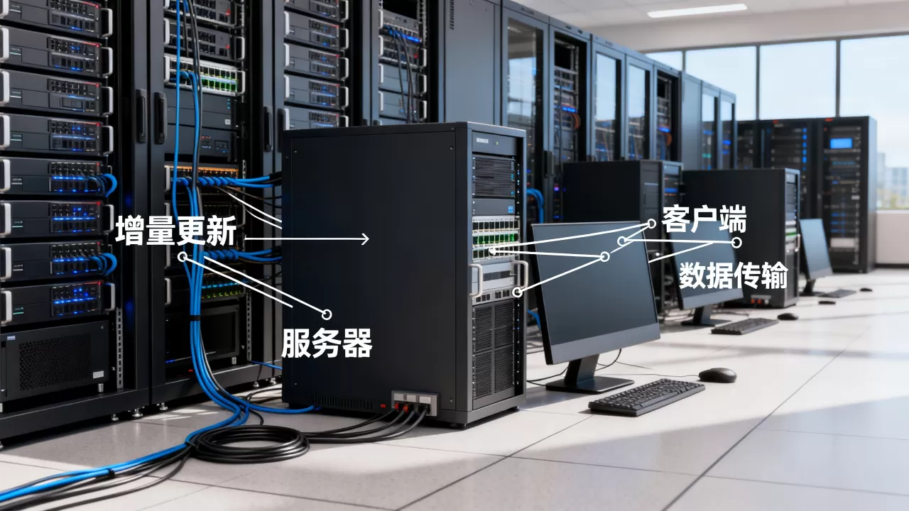 如何实现服务器客户端增量更新？增量更新原理