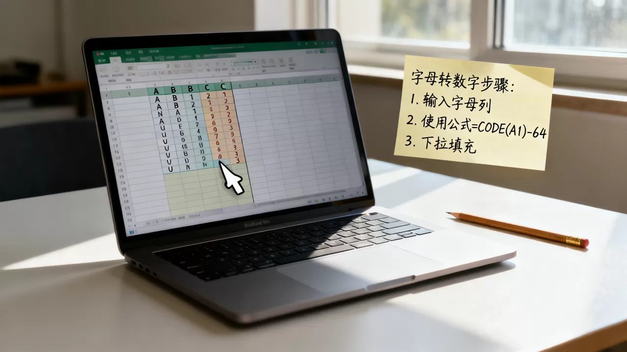 Excel字母怎么转数字?字母对应的数字怎么查 Excel字母怎么转数字?字母对应的数字怎么查