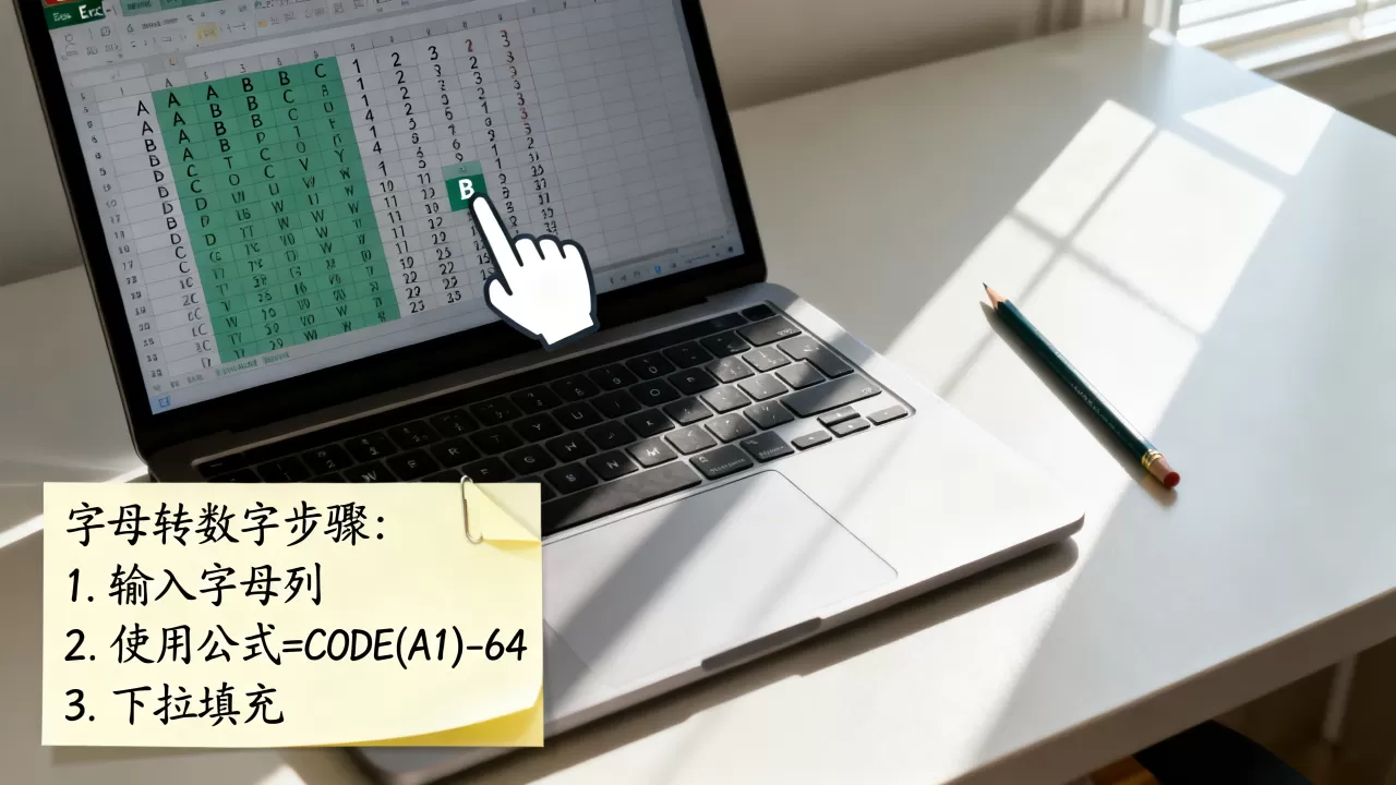 Excel字母怎么转数字?字母对应的数字怎么查 Excel字母怎么转数字?字母对应的数字怎么查